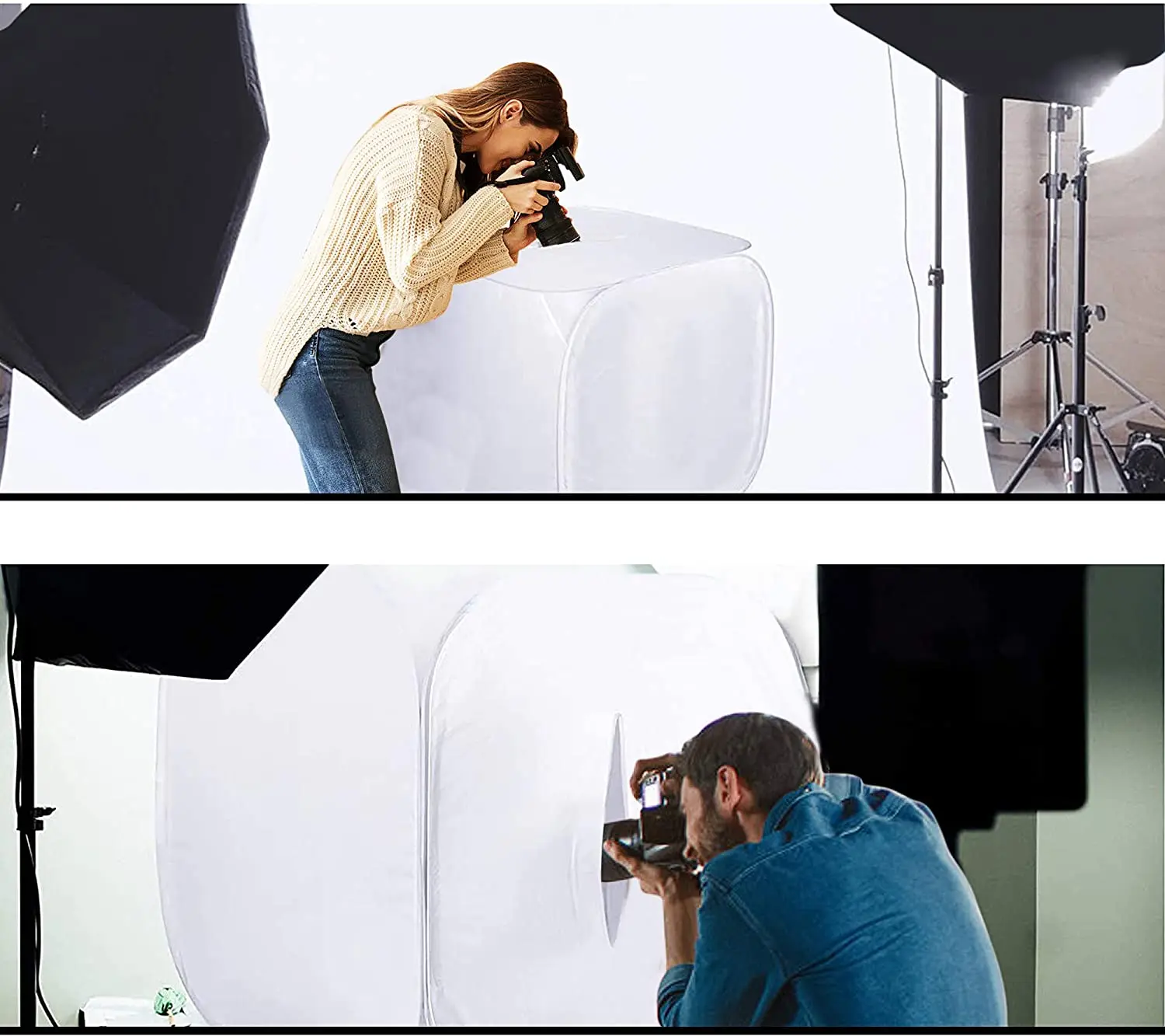 Photo Studio Shooting Tent Light Cube Diffusion Soft Box with 4 Colors Backgrounds for Product Photography