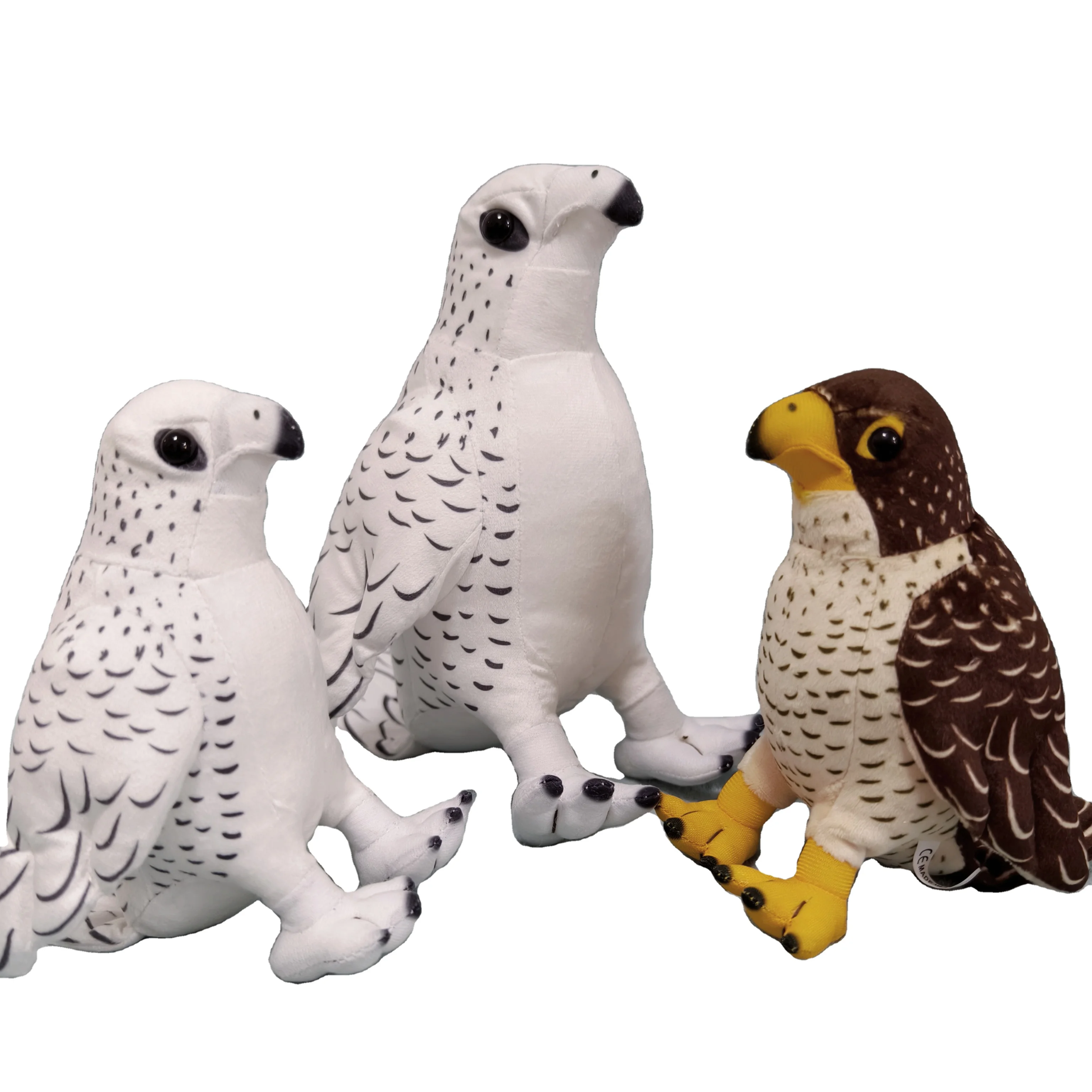 Customized flying eagle toy white falcon plush bald eagle toy stuffed animal wholesale falco hawk figurine white bird toy