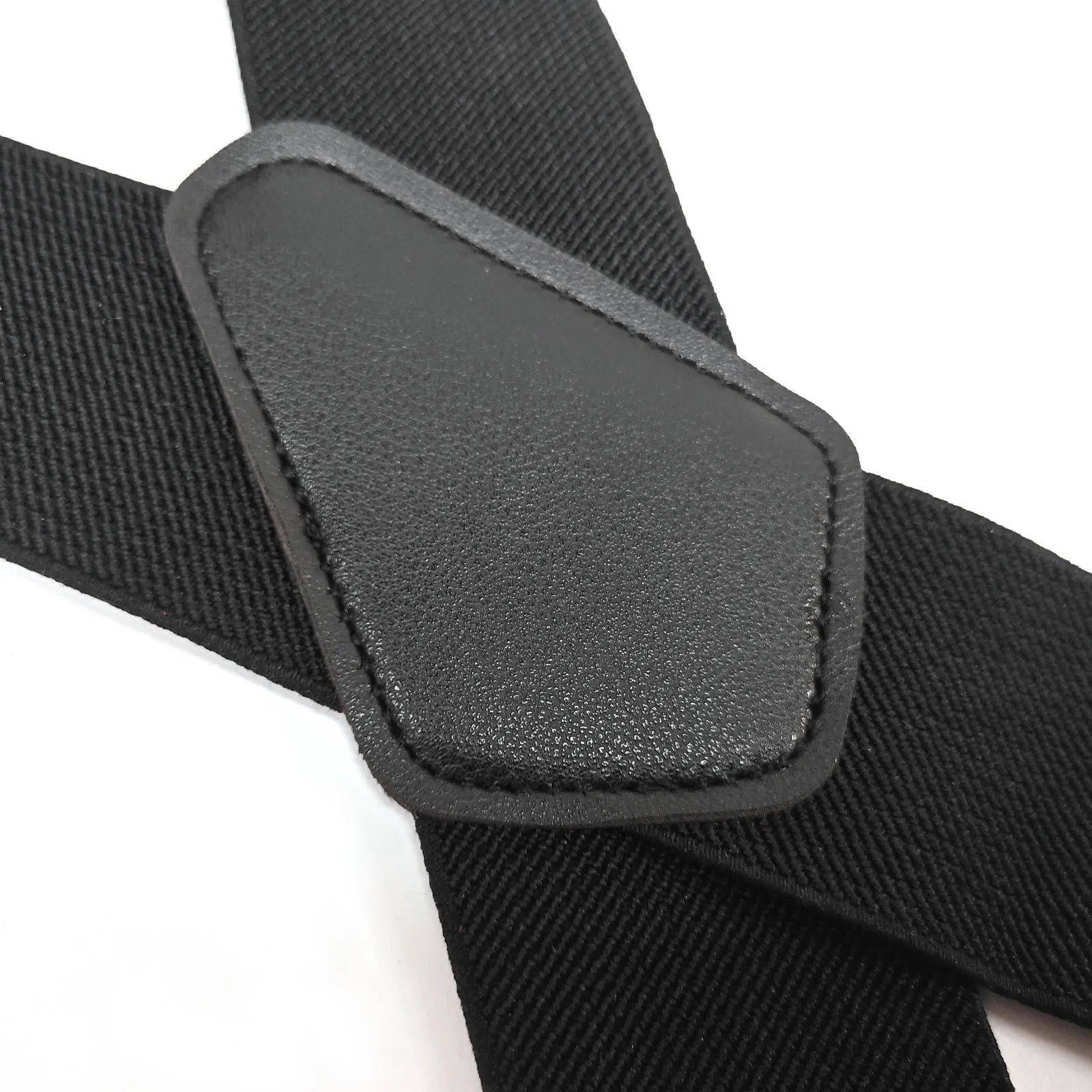 High quality  Custom Personalized Elastic Braces Y Button Leather Belt Suspender for Men