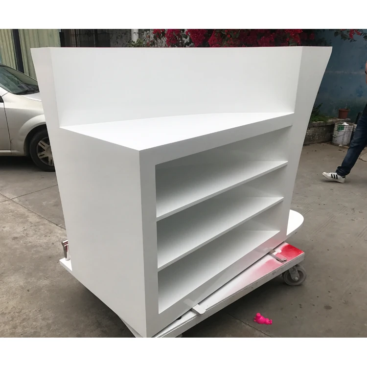 Red Color Boat Bar Table Solid Wood Home Wine Mini Bar Counter Made by Foshan Factory