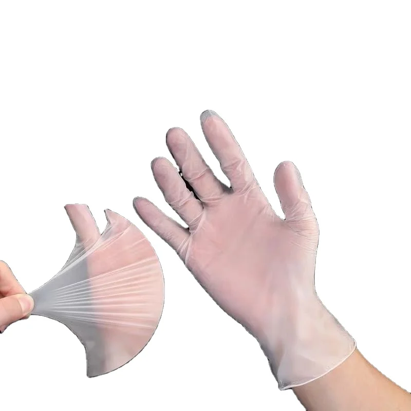 Disposable PVC Gloves Micro Elastic Transparent Cosmetic Dental Industrial Rubber Gloves protection Waterproof Labor protection