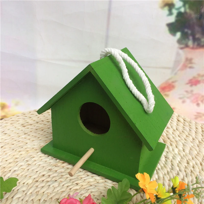 Hot Sale Custom Wooden Pet Parakeet Breeding Nesting Bird Aviary Small Bird Cage Box Wooden Bird House