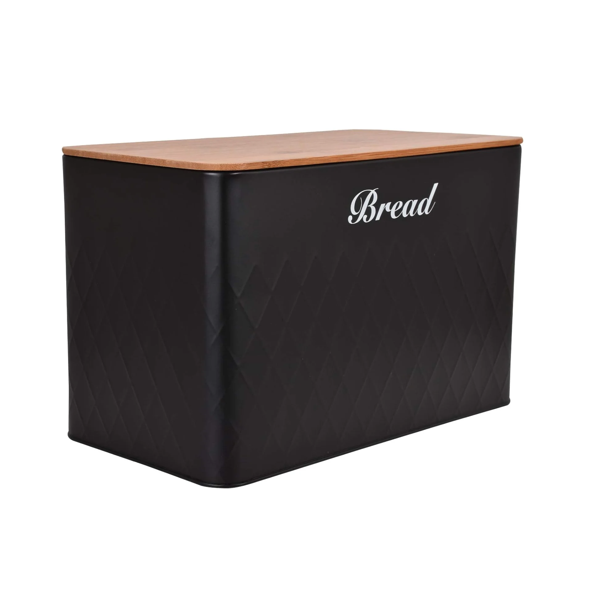 Metal bread box bin kitchen tea sugar coffee can set bamboo lid metal food storage box keeper storage canister set
