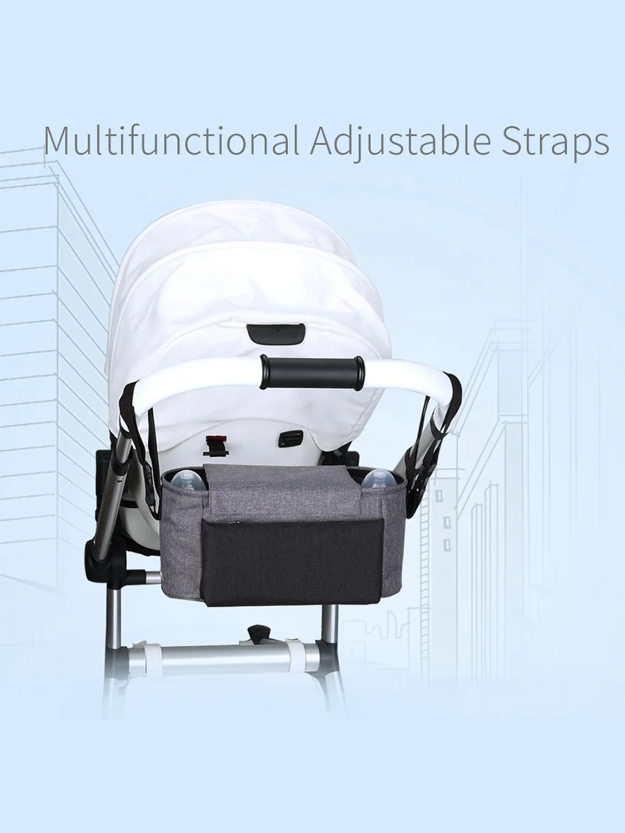 Wholesale Custom Large Capacity Multi-Functional Mommy Diaper Bag Backpack Baby Stroller Organizer With Cup Holders For Travel