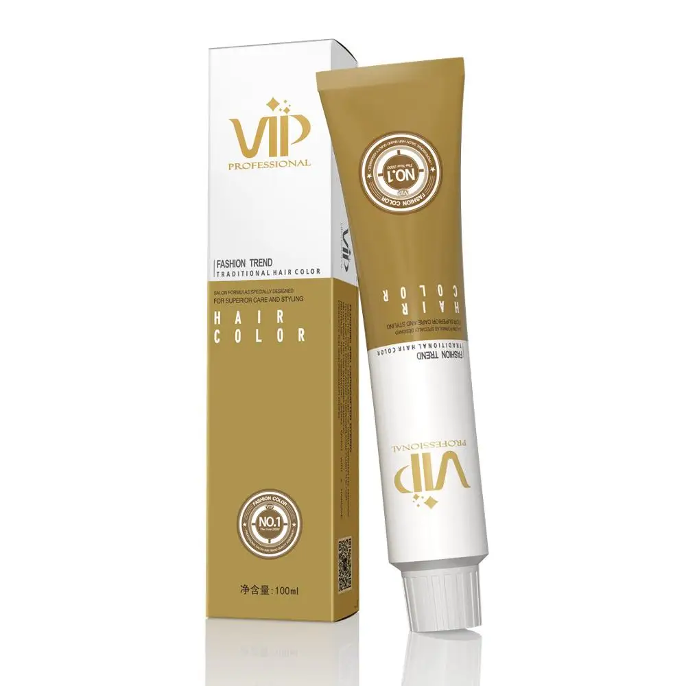 Coverage Less Ammonia Free PPD Hair Dye Hair Color Cream OEM Private Label 100% Gray 100ml Family or Salon Hair Color Permanent