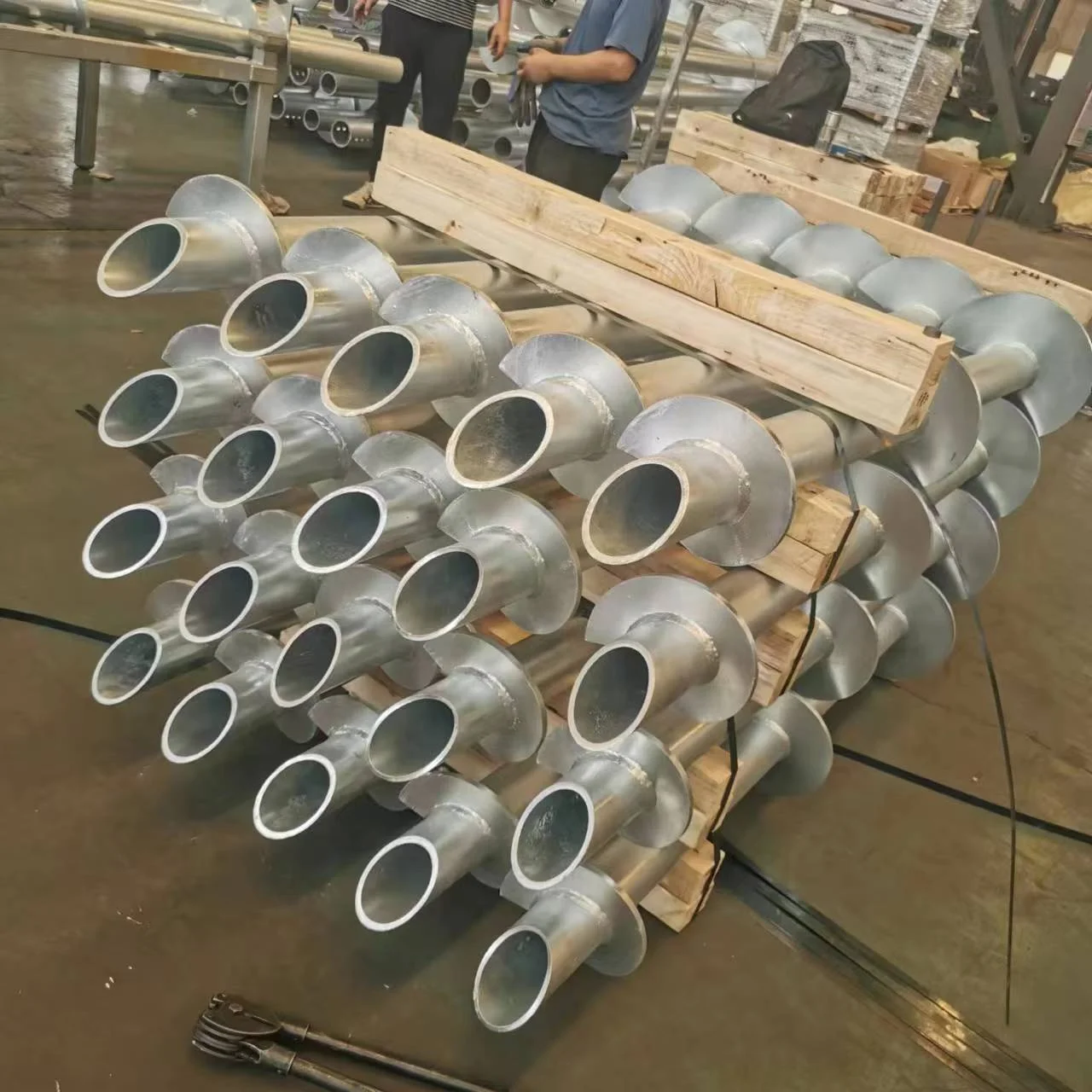 Underpining Helical Piles Piers Adjust Flange Helical Screw Pile