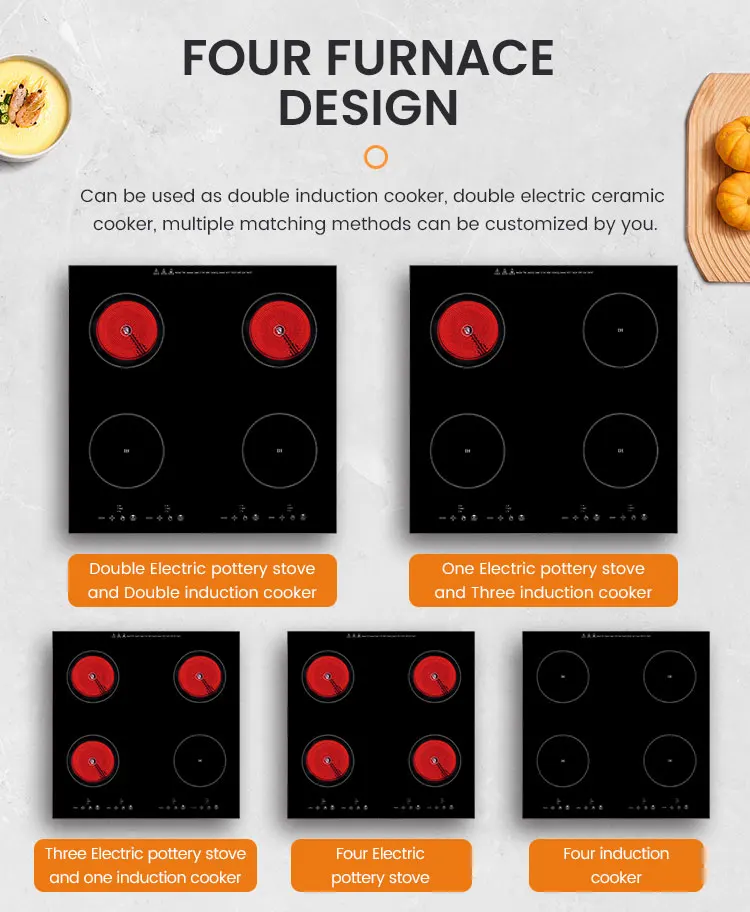 Кухонный прибор 4 горелки плита индукции высокой мощности Коммерческая индукционная плита с Ce и сертификат Cb