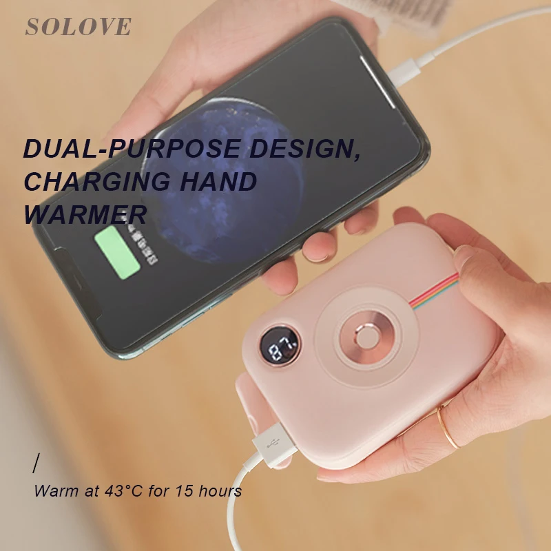  Многоразовая грелка для рук внешний аккумулятор 10000 мАч 5V2A Iphone Huawei Samsung Oppo мобильный телефон рождественский
