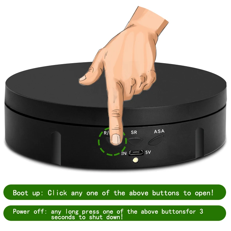 Портативная мини-камера для фотосъемки, вращающаяся на 360 Градусов Подставка для витрины, Электрический поворотный стол для фотосъемки
