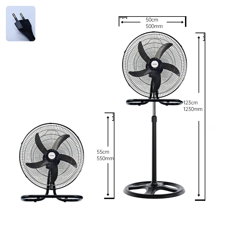 Wholesale Home Vertical Fans Metal Bracket Mechanical Control Vertical Fans 18 Inch 3 in 1 Fans