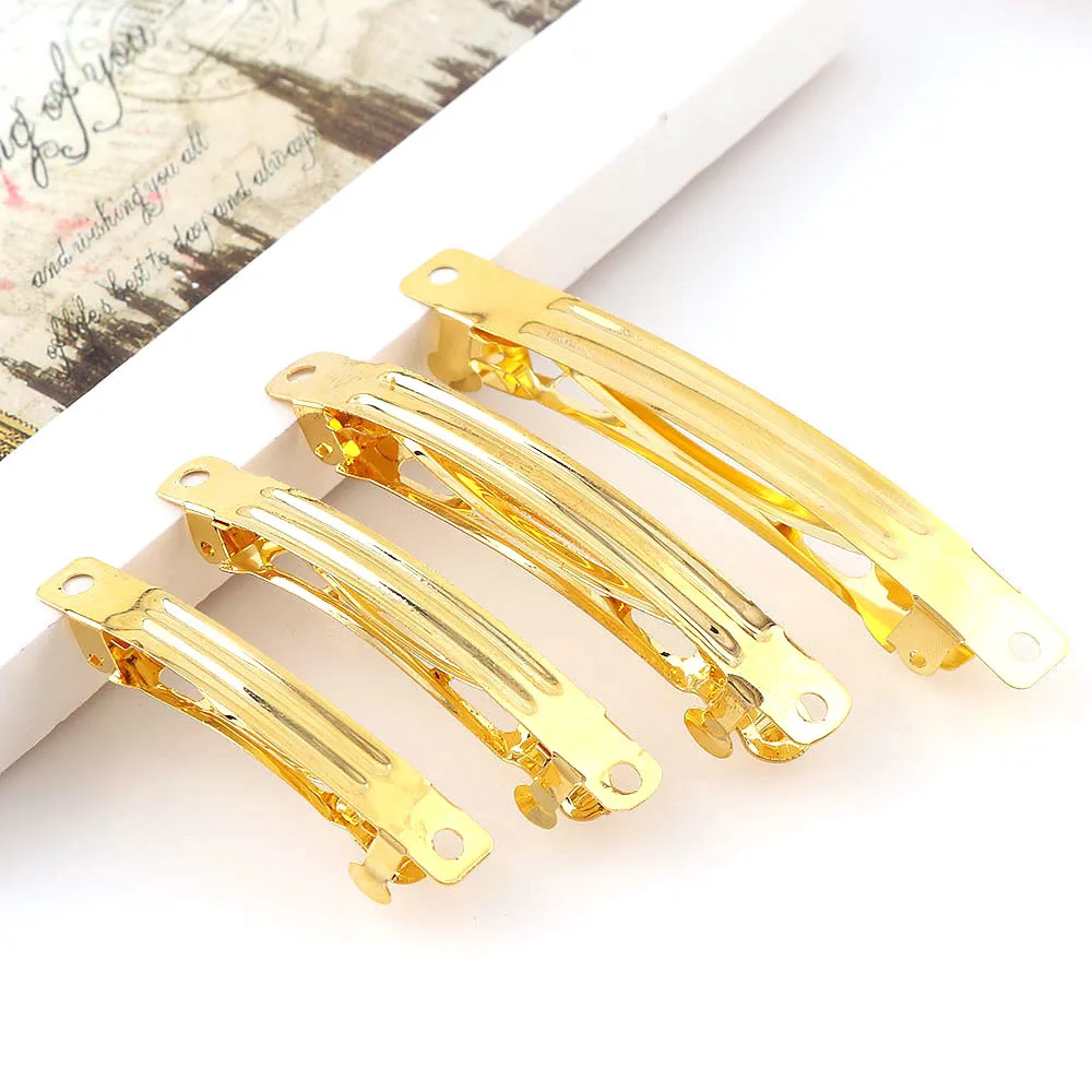 
10pcs/Bag Pinch Cock Fancy Hair Clips Design Hairpin Alloy Gold Hair Clip For Women 