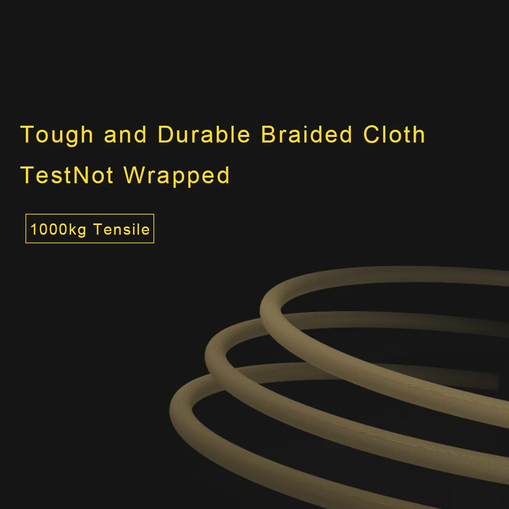 Rock Hi-Tensile Fabric Braided USB Charger Cable for Iphone