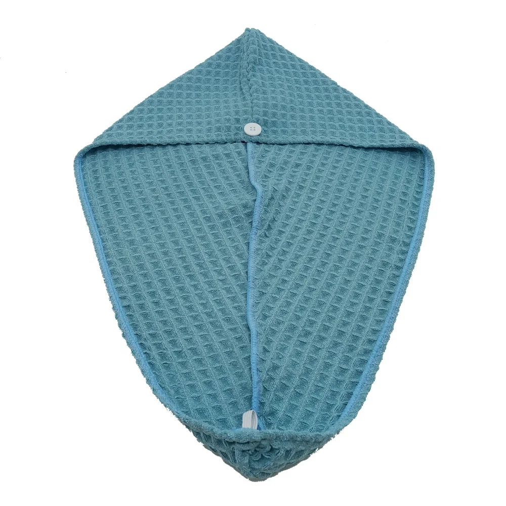 Best Selling Super Absorb Water And Quick Dry Microfiber Waffle Hair Towel / Turban / Wraps