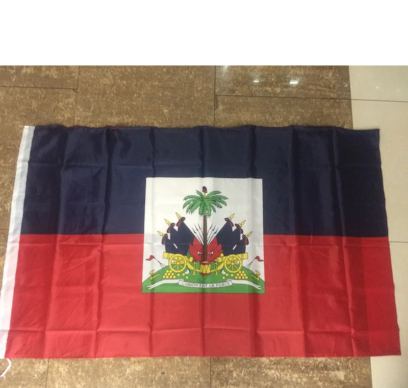 Factory New Promotion  wholesale 3x5ft printed haitian flag 90x150 cm haitian national flag