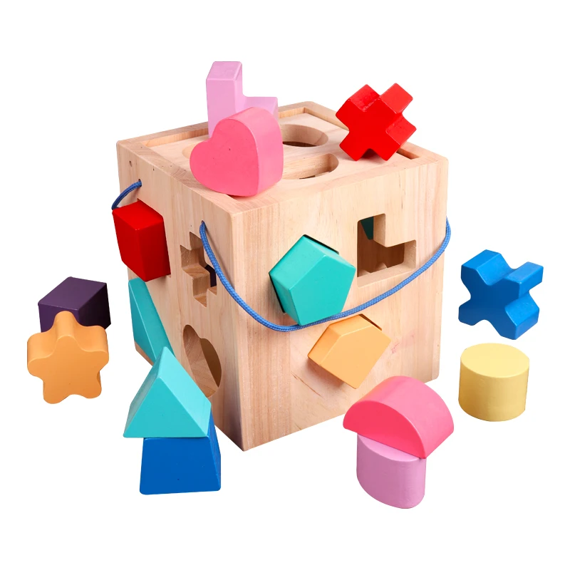 Деревянный куб-сортировщик, деревянные игрушки, кубик-игрушка, подходящая форма, игровой кубик для раннего развития, детские игрушки