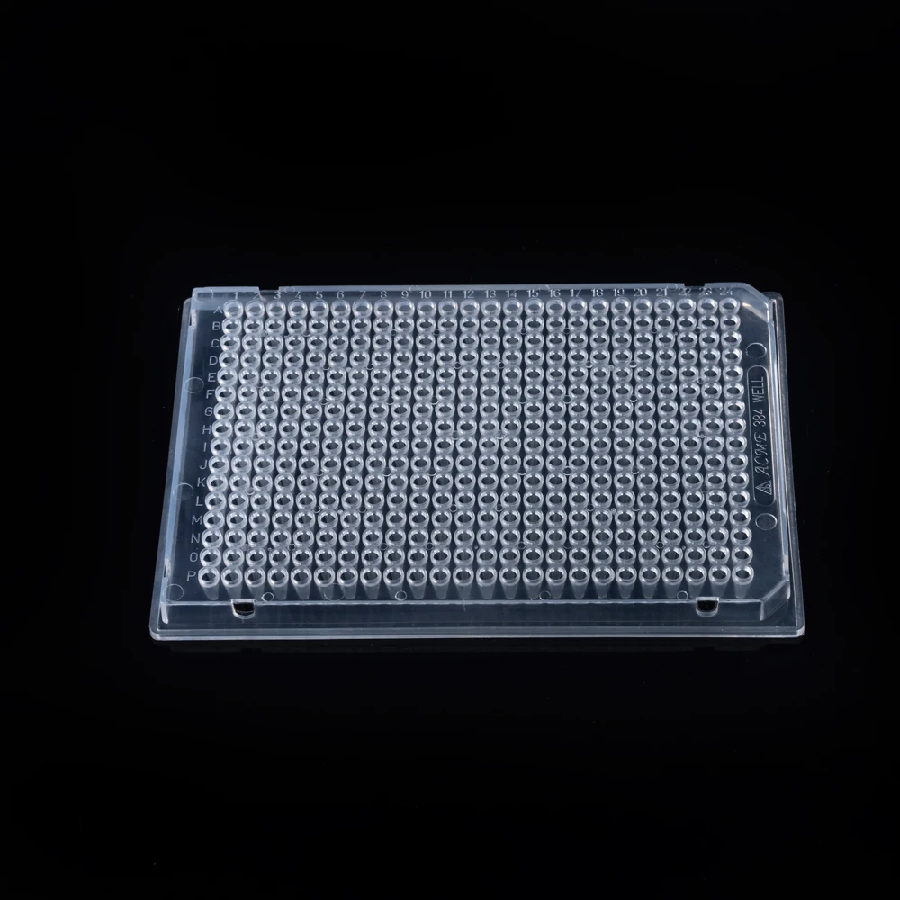 Laboratory equipment 40ul 384 PCR plate with skirt