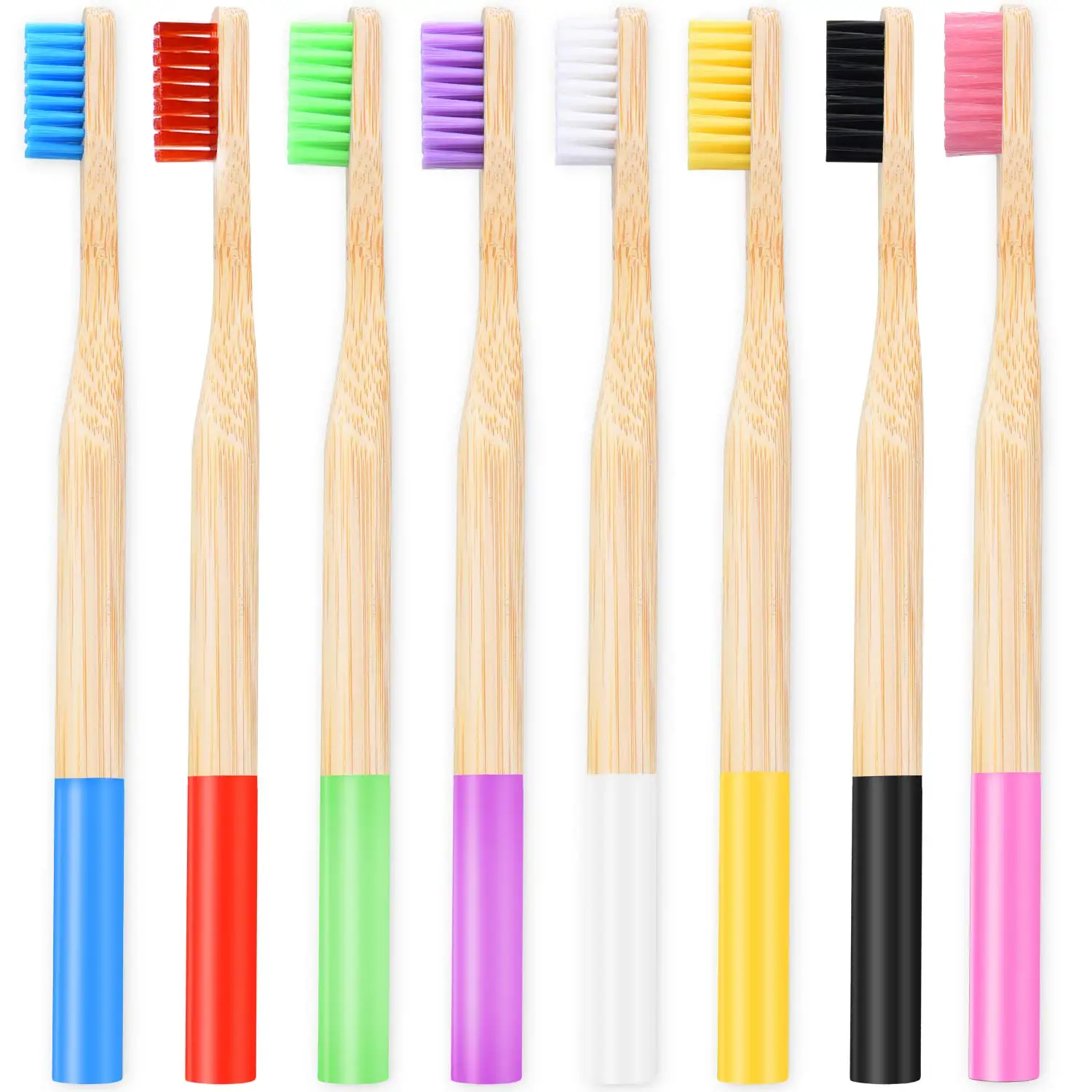 Bio toothbruhs reusable round handle bamboo toothbrush travel set hot selling bamboo toothbrush with bamboo tube