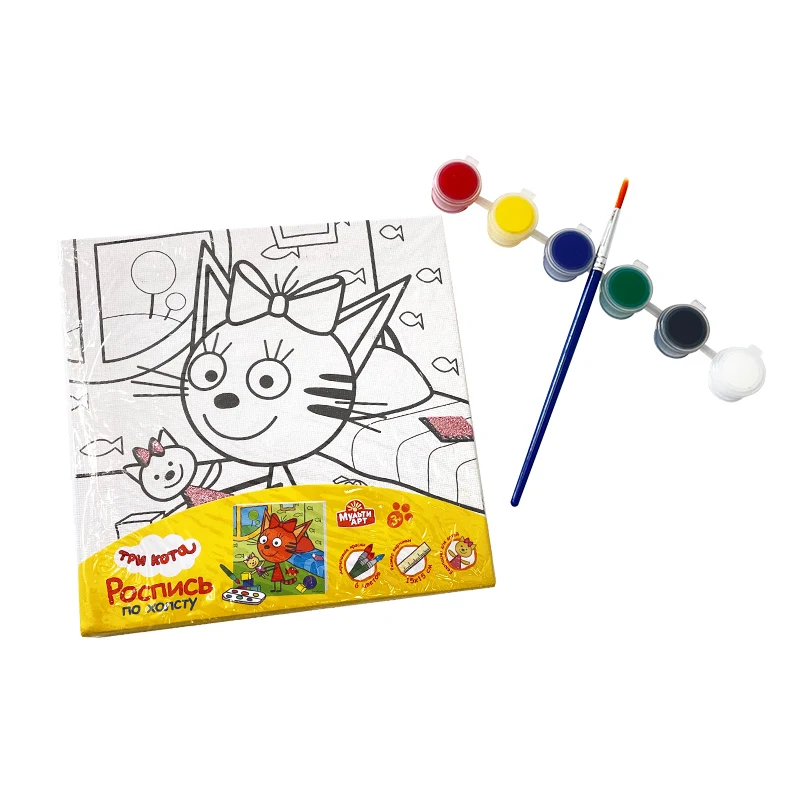 Diy Coloring Painting Kids Coloring Kit Art Drawing Toys Sets canvas educational painting kit With Brush