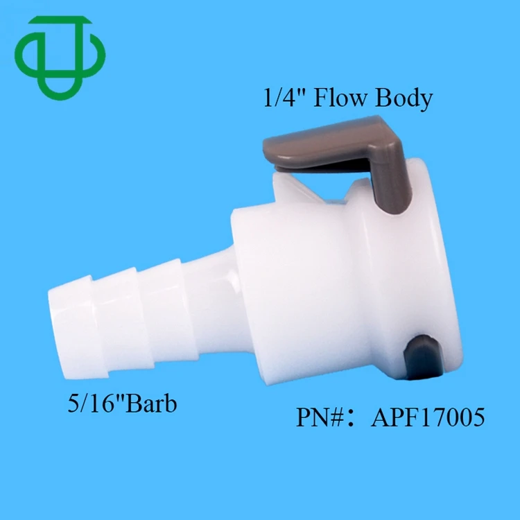 JU CPC Non-Valved In-Line Coupling Body Plastic Straight Through Quick Disconnect Release Hose Coupling For Medical Devices