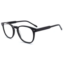 Fashion hot-sale high quality luxury designer brand acetate optical glasses frame retro rivet computer blue light glasses