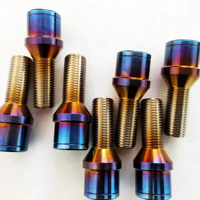Grade 5 Titanium Lug Wheel bolts Titanium Lug Bolts M14x1.5 for Racing Cars m14 x 15 titanium wheel bolt m12 125