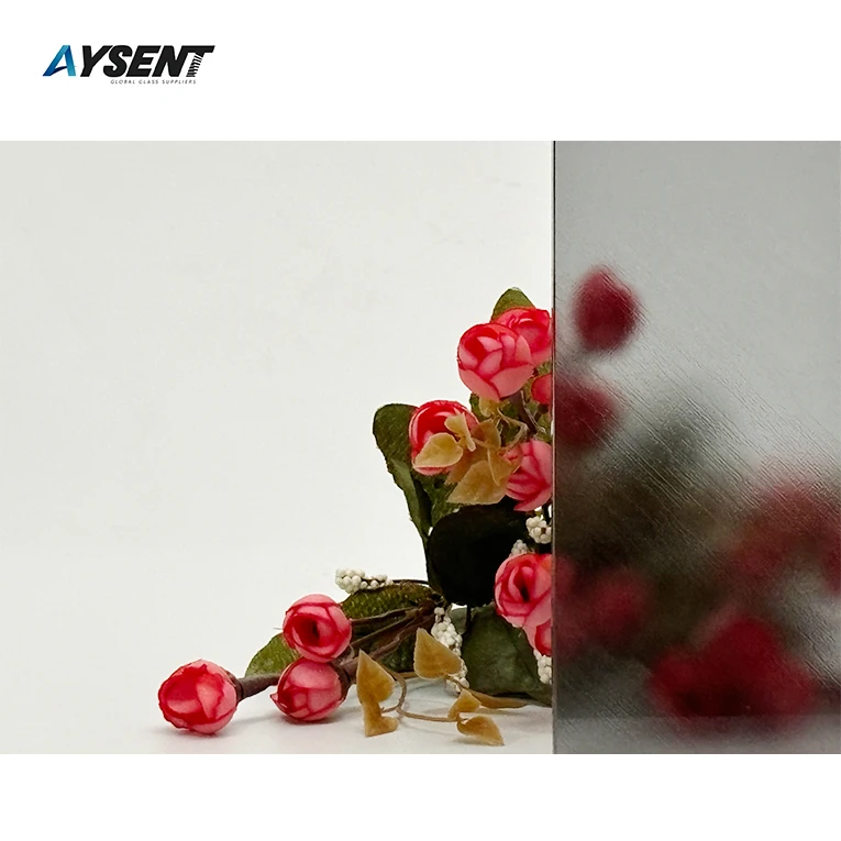 China Price Acid Etched 10mm & 12mm Tempered Low Iron Glass Panel for Decoration