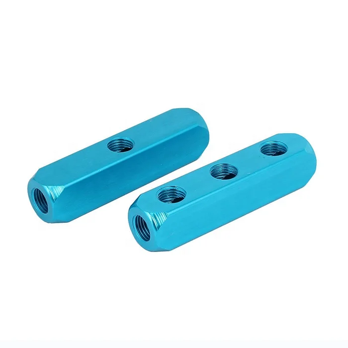 Pneumatic expert air manifold distributor, quick connector hose multi-tube aluminum block separator customization