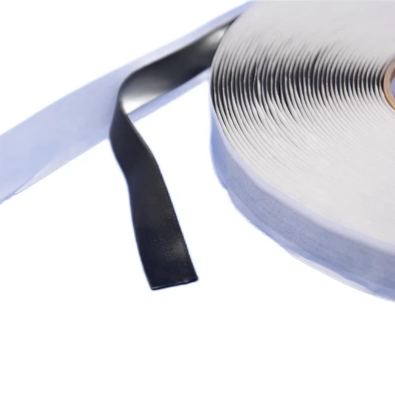 China strong stickiness high quality butyl rubber foil tape waterproofing sealing foil faced butyl tape