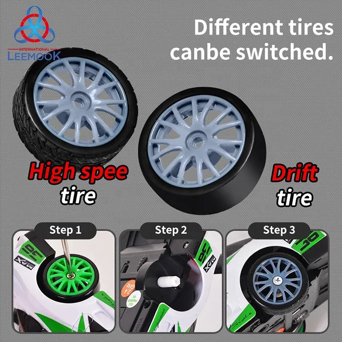 2.4g 4wd Remote Control Racing Mini Drift Car Rc Toy 1/24 Simulation Mini Toy Rc Car With Tpr Wheels And Battery