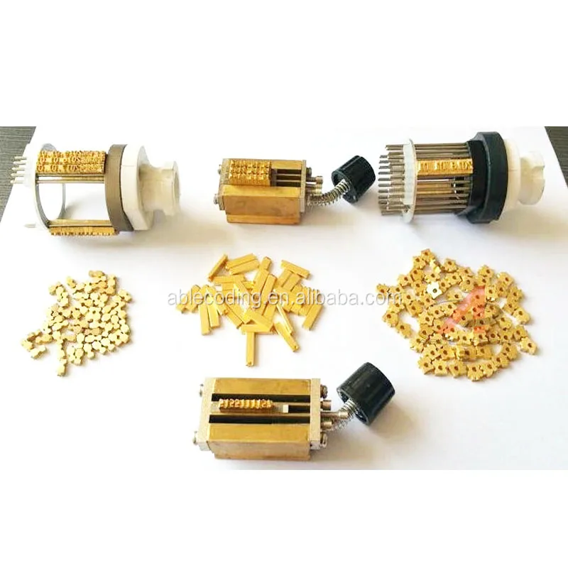 brass letters for hot stamping 3mm 3.5mm 6.8mm coding printer date machine font brass hot stamping letters