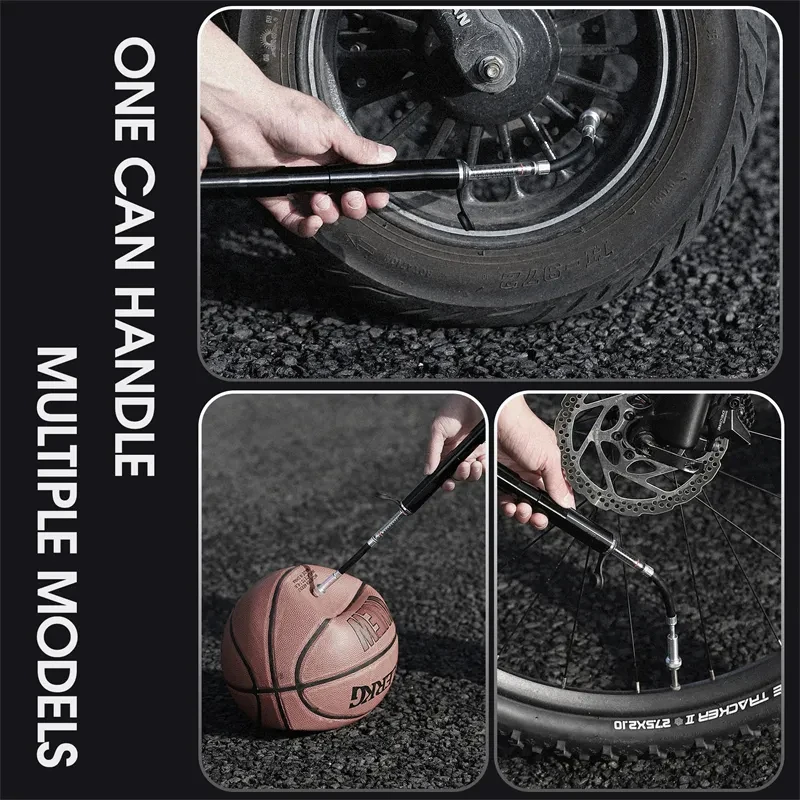 Hand Pump Bicycle  Portable Bike Pump Pressure Gauge Cycling Accessories Bicycle Pump Bicycle Air