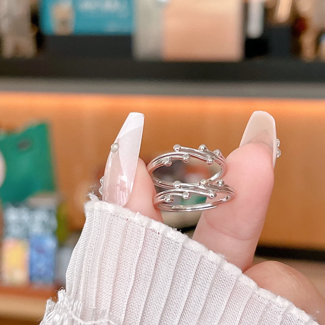 Classic Cute Design 18K Gold Plating 925 Sterling Silver Leaf Adjustable Finger Sterling Silver rings for girls