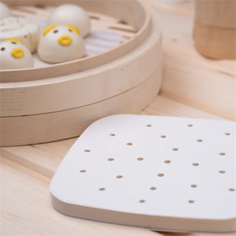 Perforated Steaming Paper Steamer Liner air fryer Parchment Paper cooking sheet