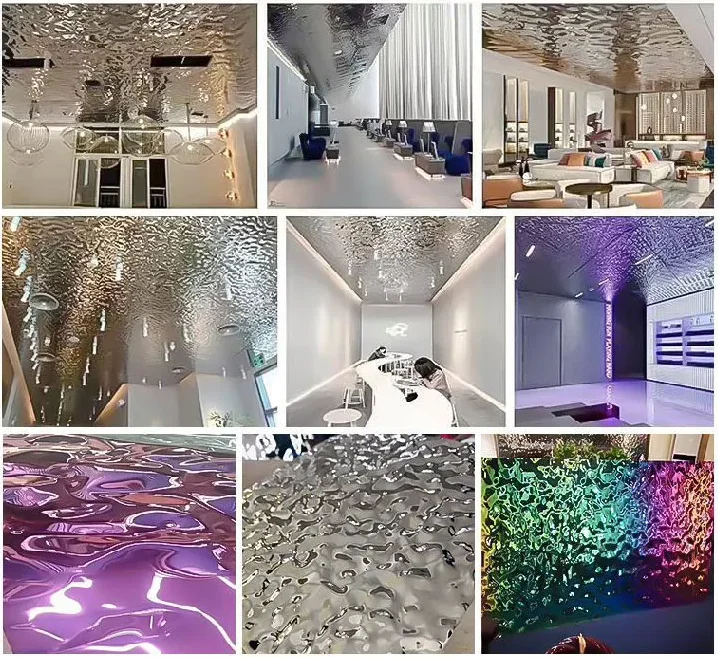 201 304 Price Wall Panels Water Ripple Hammered Decorative Colour Stainless Steel Sheet/plate Price