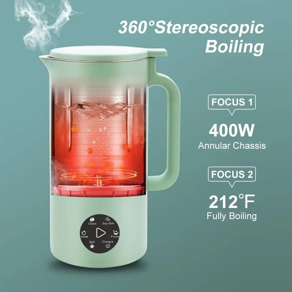 Morden Automatic Electric Soybean Milk Machines With Heat Preservation Homemade Almonds Oats Milk Making Machine