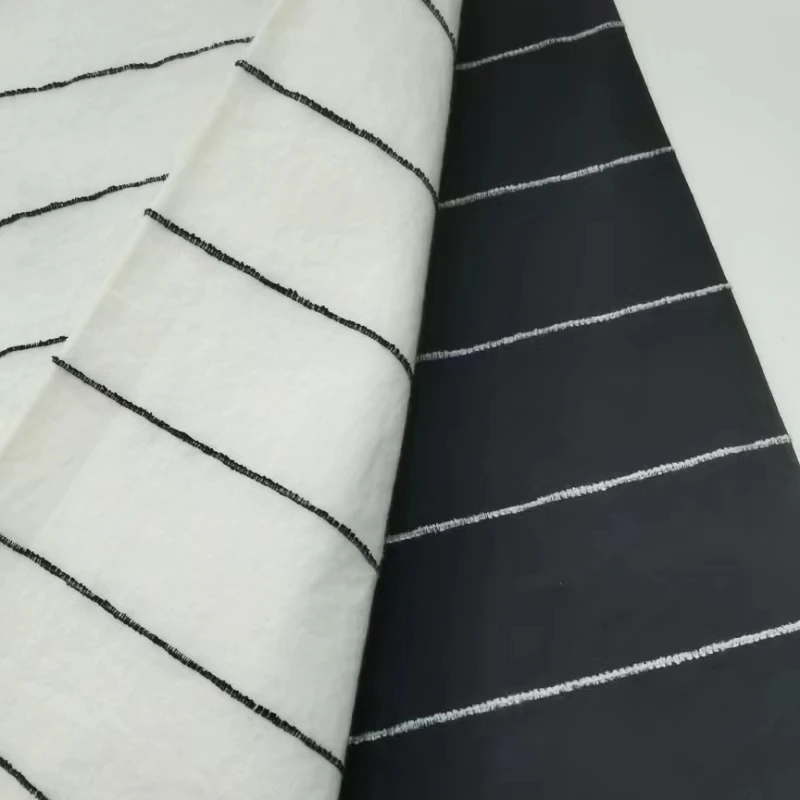 wholesale In stock 5% polyester 95% cotton Chenille Jacquard Yarn Dyed Fabric for summer clothing