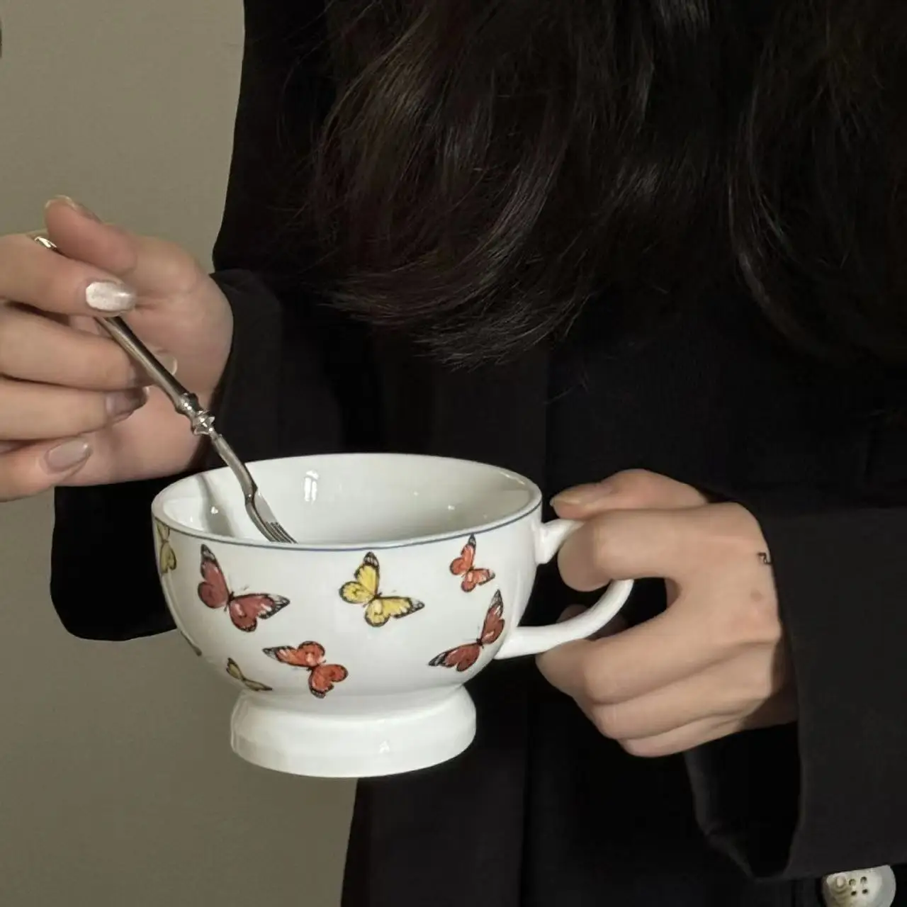 JINXIN персонализированные кофейные кружки милые Мультяшные Бабочки Керамическая Кружка для сублимационной гравировки логотипа