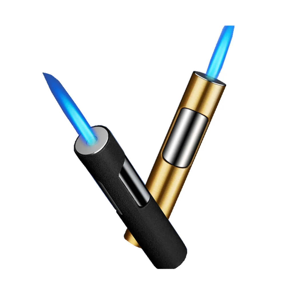 Refillable mini Pen lighter Adjustable Butane windproof jet flame gas Custom lighter cigarette