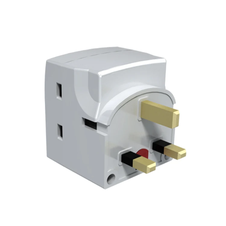 Many Hot Sale UK standard Multi Plug 3 Outlets Multi Wall Socket Plug Power strip