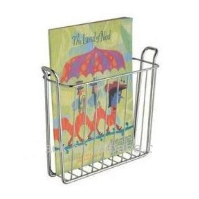 Magazine metal wall basket shelf