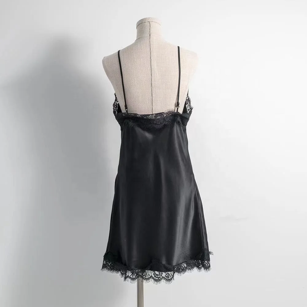 
2021 Wholesale High Quality Adult Sexy Night Dress Silk Pajamas Set For Women 