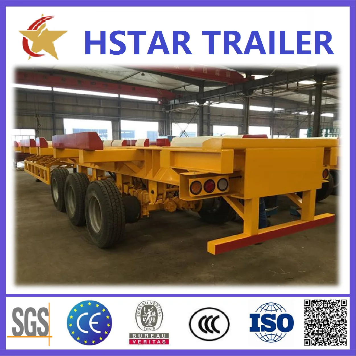 Perfect Product 3 Axle 20ft 40Ft Skeleton Dolly Full Semi Trailers with Fuwa Trailer
