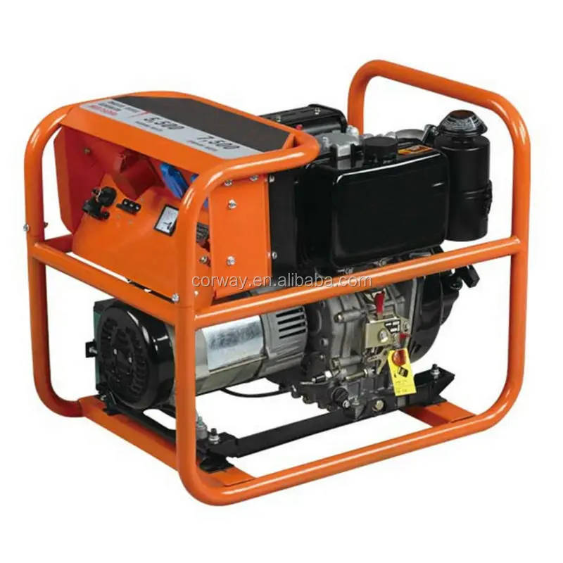 5% Discount wholesale Small portable open type 4 stroke recoil/electric start 10kw diesel generator price