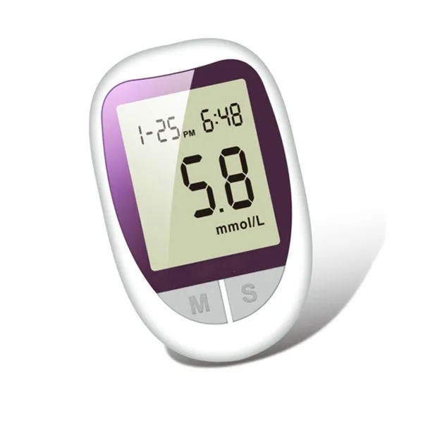 Personal Care LCD Display Blood Glucose Meter Set Blood Glucose Monitor with Single Test Strip Blood Taking Needle