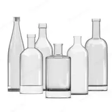 Customization vodka whiskey gine glass bottles for alcoholic beverages with lid