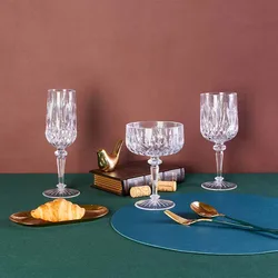 Dishwasher safe Plastic drinkware  wine glasses unbreakable plastic Tritan wine goblet cup