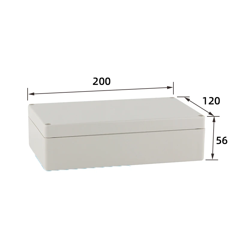 Large PVC ABS plastic IP66 IP67 outdoor installation wiring protection box electrical waterproof shell 200*120*56mm