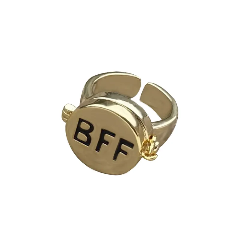 Кольца BFF персонализированное кольцо Best Friend Forever с милым аниме Открытое в эстетике для мужчин женщин и девочек