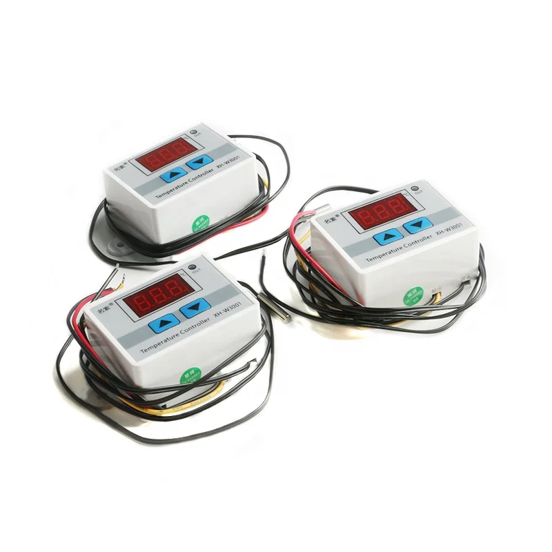 10A AC DC 12V 24V 220VAC Digital LED Temperature Controller XH-W3001 For Incubator Cooling Heating Switch Thermostat NTC Sensor