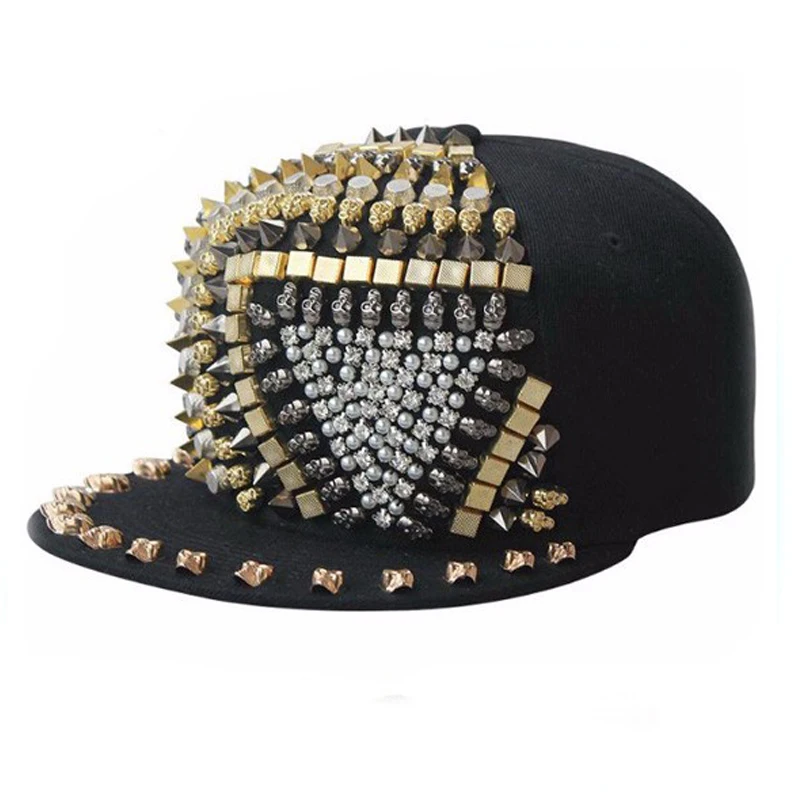 Queen style high quality bling bling hip hop caps customized california snapback hat